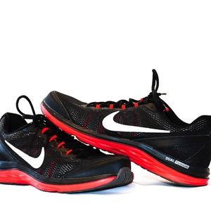 nike dual fusion red and black
